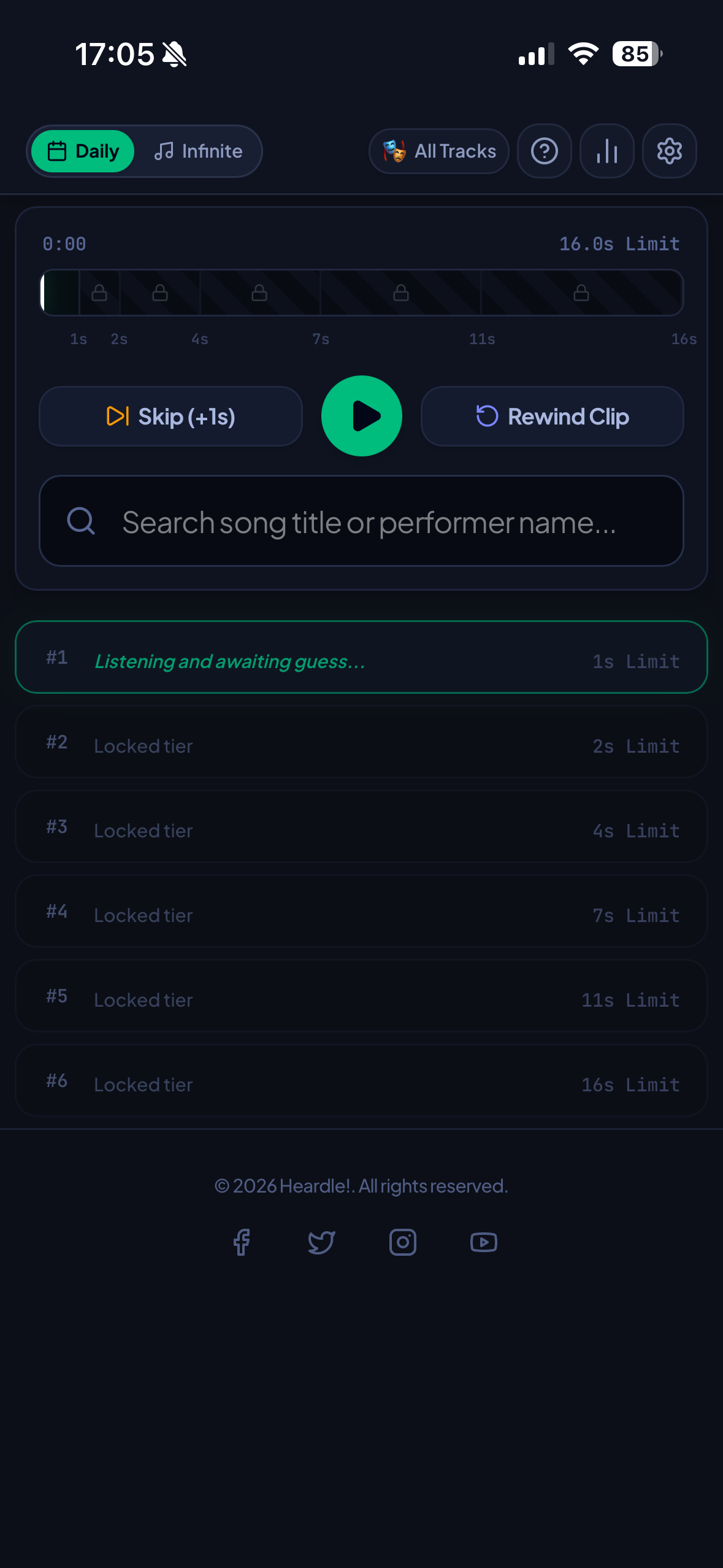 Heardle Pro App Screenshot